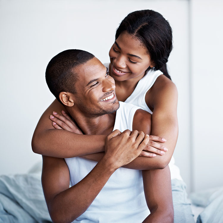 woman hugging her partner